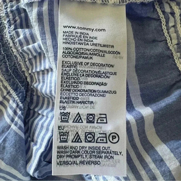 Tommy Hilfiger Cap Sleeve Blue White Sleeveless Top size XL - Picture 11 of 11